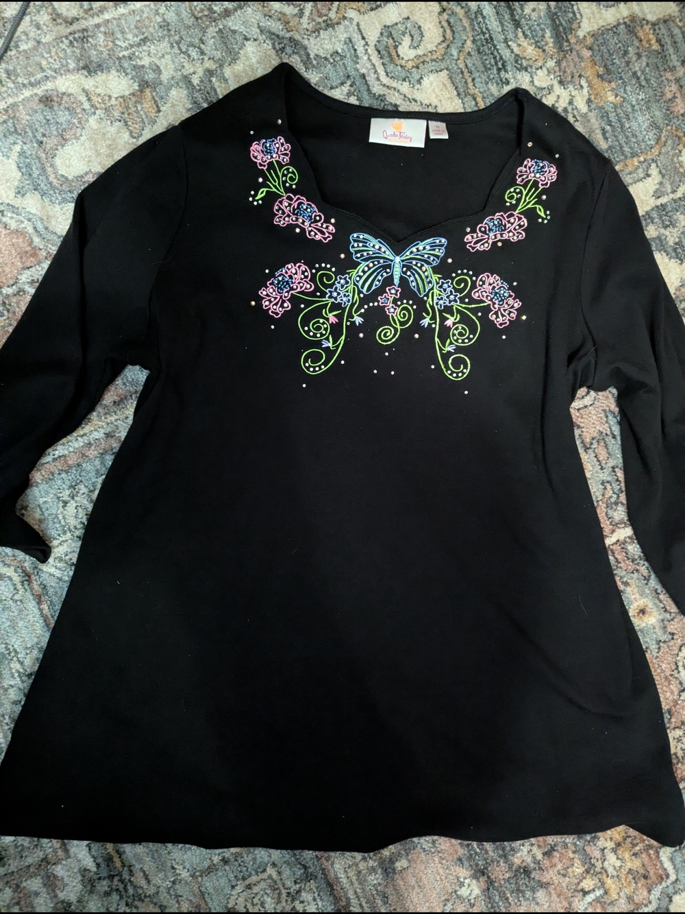 Beaded Fairy Whimsy Butterfly Top